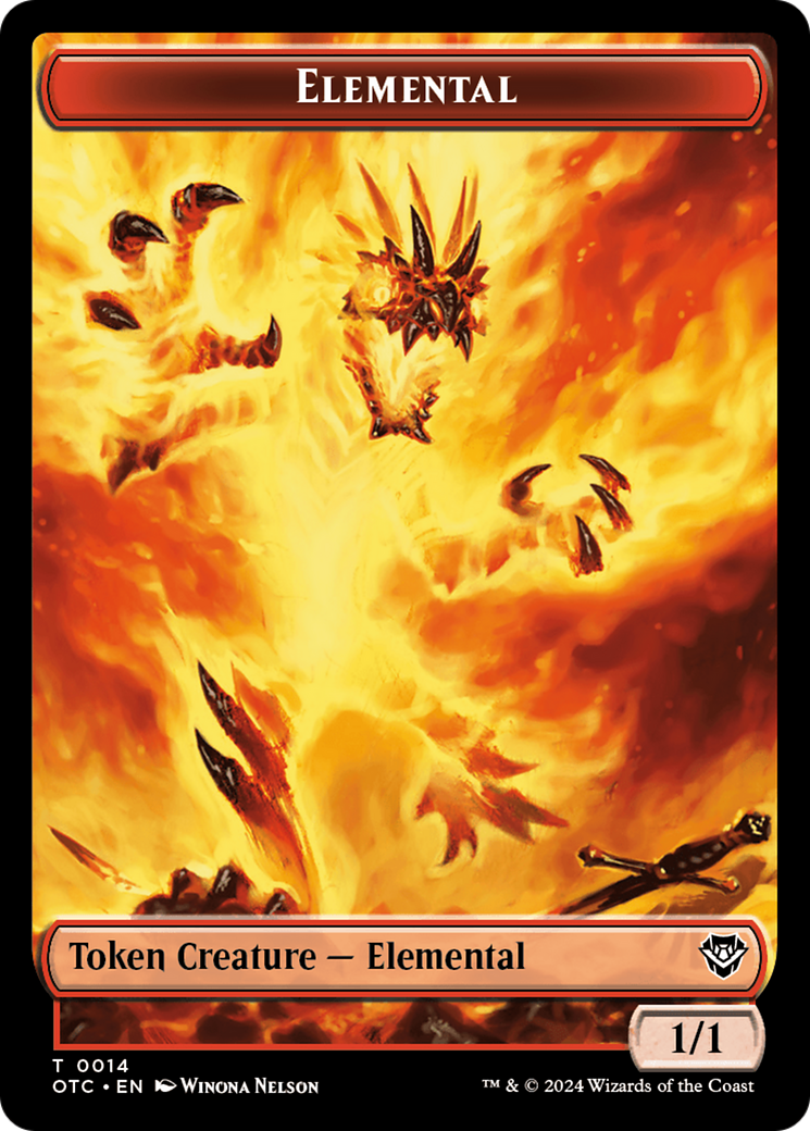 Bird Illusion // Elemental (0014) Double-Sided Token [Outlaws of Thunder Junction Commander Tokens] | Card Merchant Takapuna