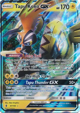 Tapu Koko GX (47/145) (Jumbo Card) [Sun & Moon: Guardians Rising] | Card Merchant Takapuna