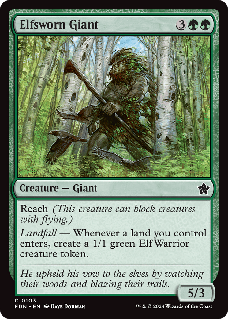 Elfsworn Giant [Foundations] | Card Merchant Takapuna