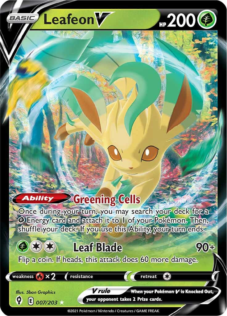 Leafeon V (007/203) [Sword & Shield: Evolving Skies] | Card Merchant Takapuna