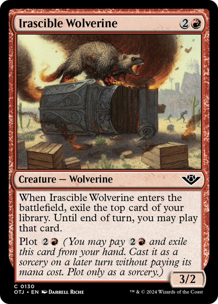 Irascible Wolverine [Outlaws of Thunder Junction] | Card Merchant Takapuna