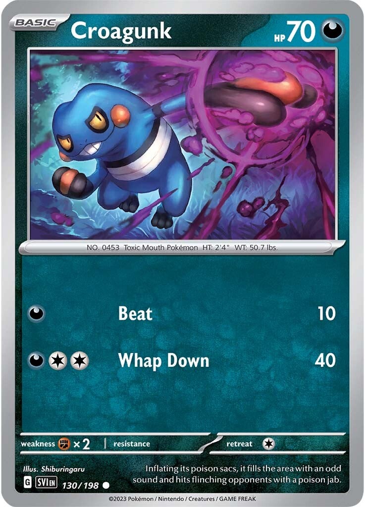 Croagunk (130/198) [Scarlet & Violet: Base Set] | Card Merchant Takapuna