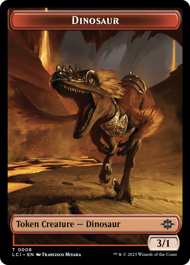 Dinosaur Token (0009) [The Lost Caverns of Ixalan Tokens] | Card Merchant Takapuna