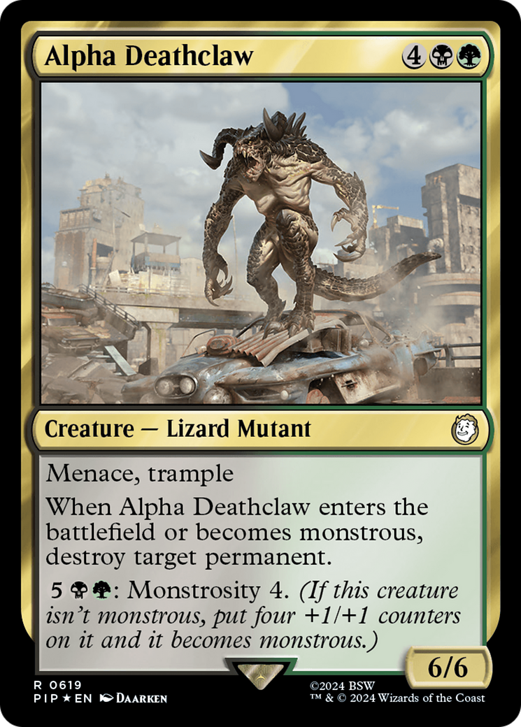 Alpha Deathclaw (Surge Foil) [Fallout] | Card Merchant Takapuna