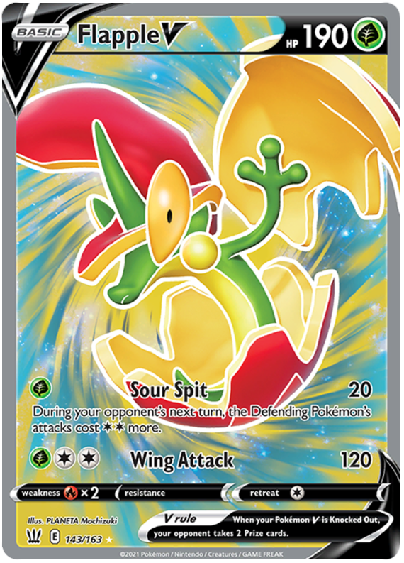 Flapple V (143/163) [Sword & Shield: Battle Styles] | Card Merchant Takapuna