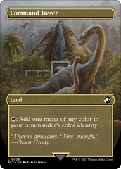 Command Tower // Commander Tower (Borderless) [Jurassic World Collection] | Card Merchant Takapuna