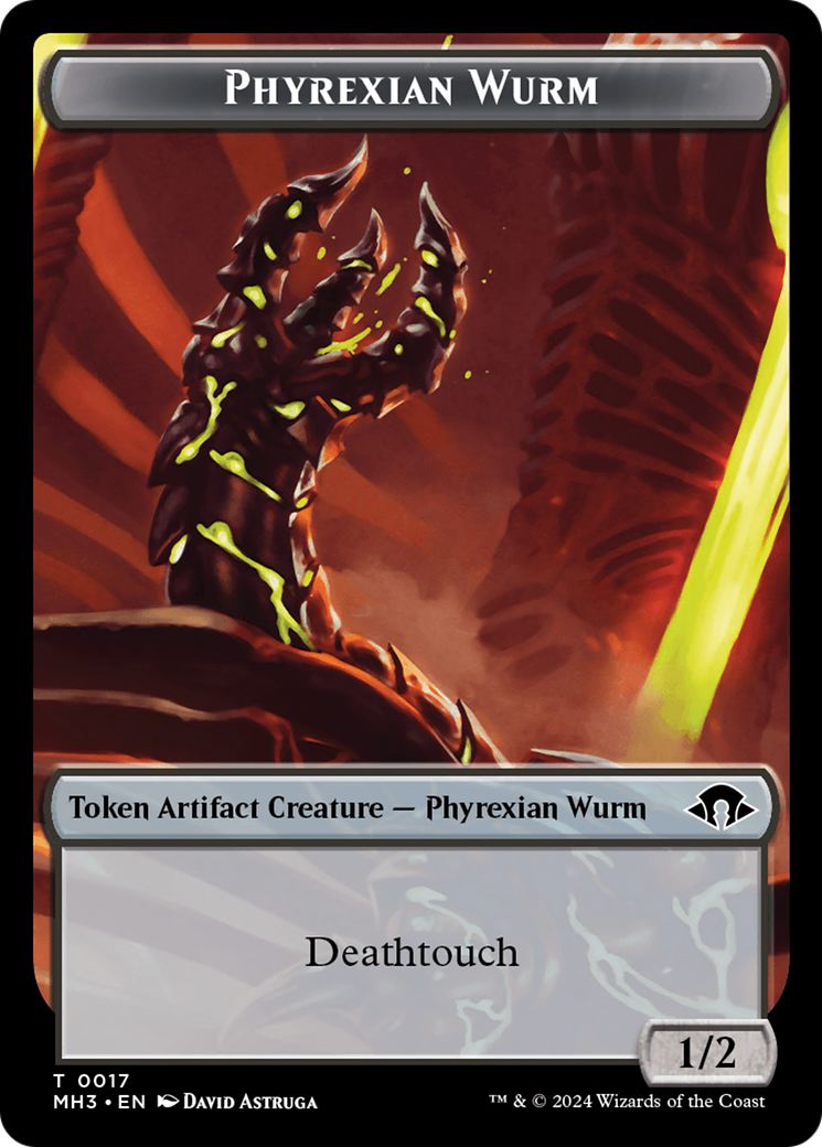 Phyrexian Wurm Token (0017) [Modern Horizons 3 Tokens] | Card Merchant Takapuna