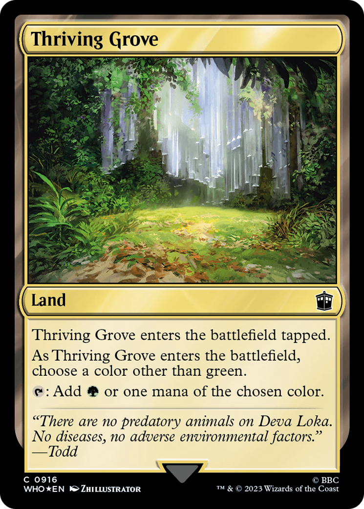 Thriving Grove (Surge Foil) [Doctor Who] | Card Merchant Takapuna