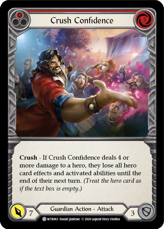 Crush Confidence (Red) [U-WTR063] (Welcome to Rathe Unlimited)  Unlimited Rainbow Foil | Card Merchant Takapuna