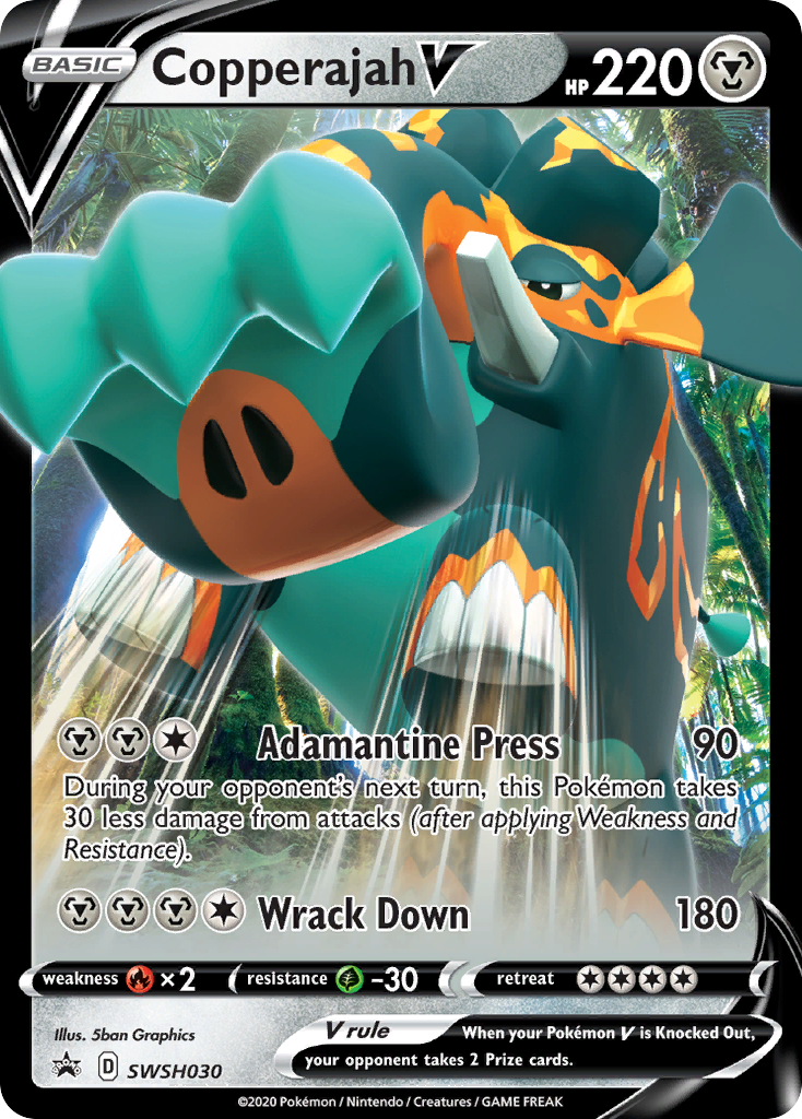 Copperajah V (SWSH030) (Jumbo Card) [Sword & Shield: Black Star Promos] | Card Merchant Takapuna