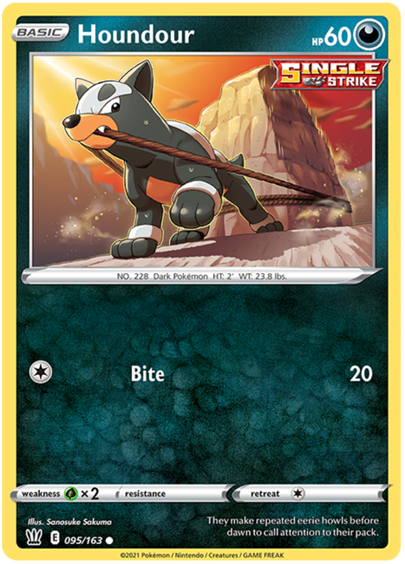 Houndour (095/163) [Sword & Shield: Battle Styles] | Card Merchant Takapuna