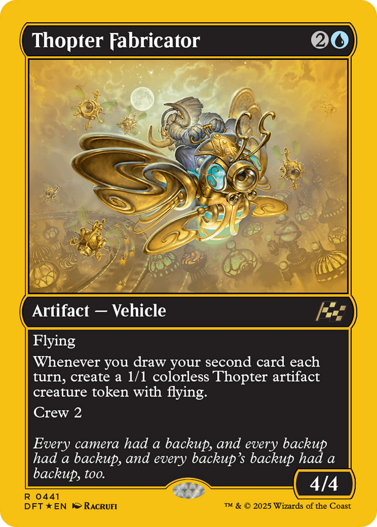 Thopter Fabricator (First-Place Foil) [Aetherdrift] | Card Merchant Takapuna