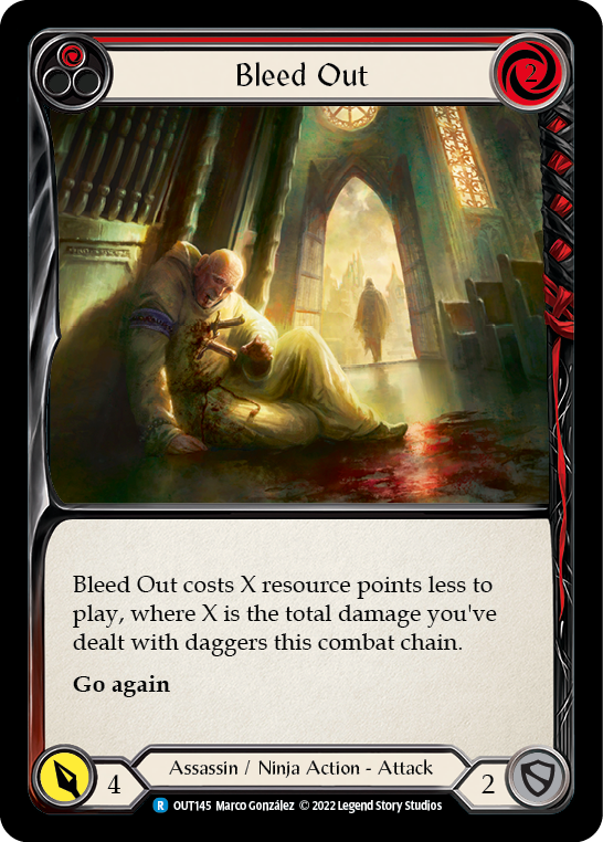 Bleed Out (Red) [OUT145] (Outsiders)  Rainbow Foil | Card Merchant Takapuna