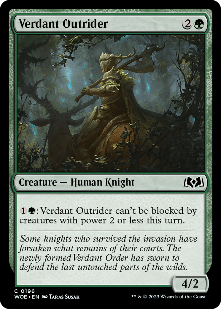 Verdant Outrider [Wilds of Eldraine] | Card Merchant Takapuna