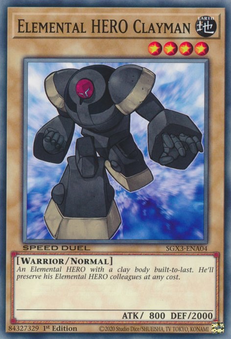 Elemental HERO Clayman [SGX3-ENA04] Common | Card Merchant Takapuna