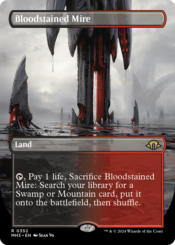 Bloodstained Mire (Borderless) [Modern Horizons 3] | Card Merchant Takapuna