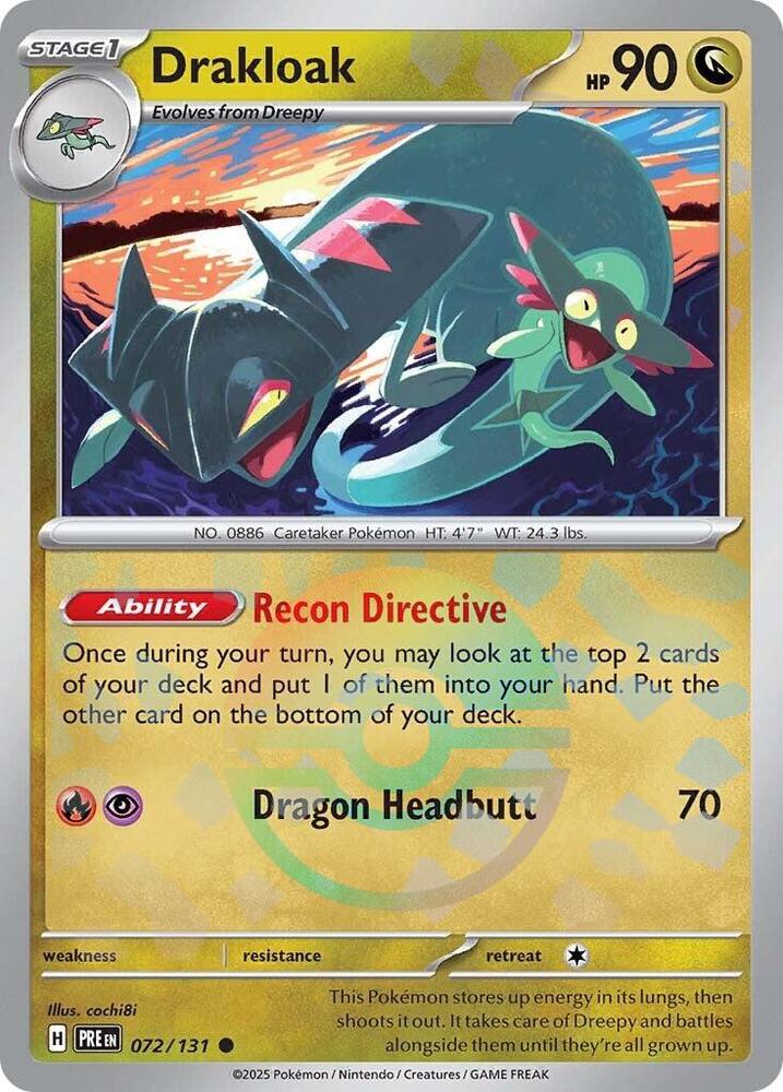 Drakloak (072/131) (Poke Ball Pattern) [Scarlet & Violet: Prismatic Evolutions] | Card Merchant Takapuna