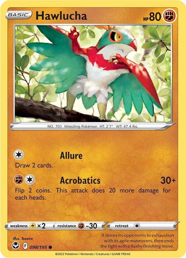 Hawlucha (098/195) [Sword & Shield: Silver Tempest] | Card Merchant Takapuna