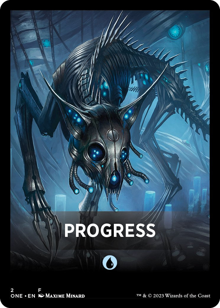 Progress Theme Card [Phyrexia: All Will Be One Tokens] | Card Merchant Takapuna