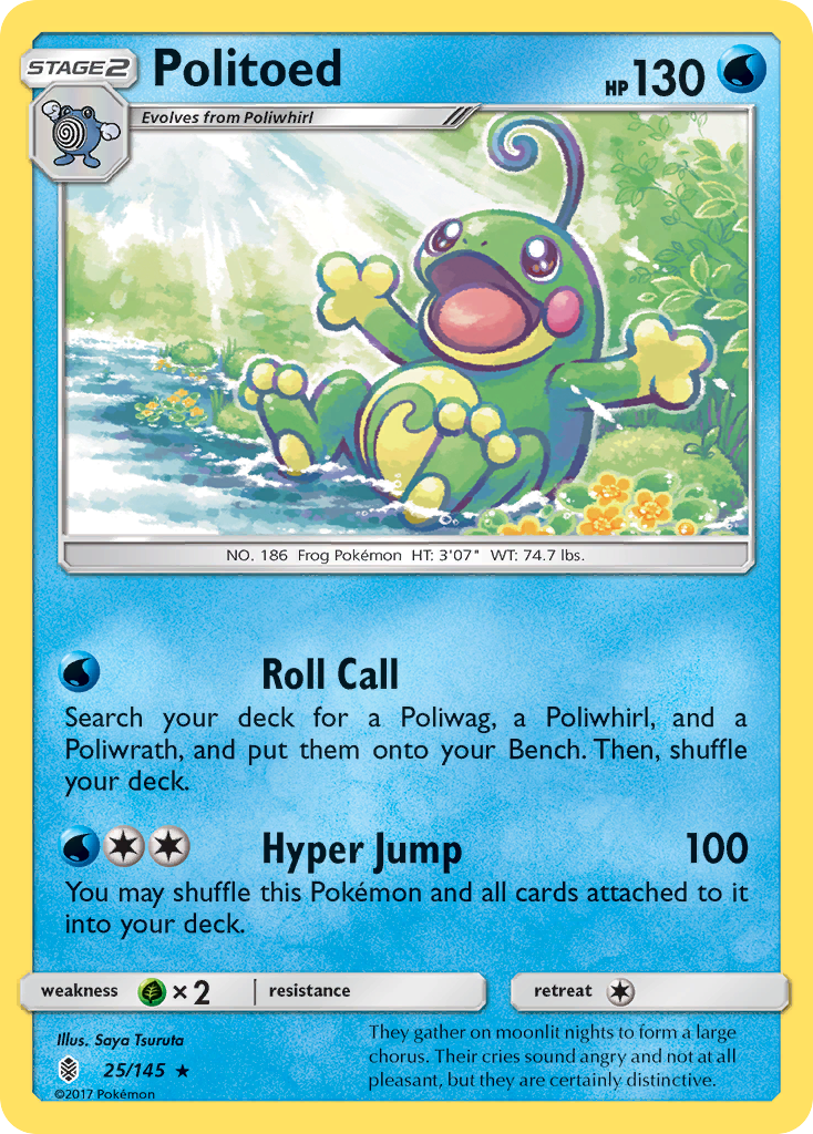 Politoed (25/145) [Sun & Moon: Guardians Rising] | Card Merchant Takapuna