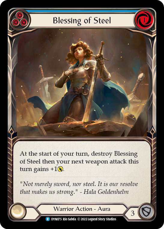 Blessing of Steel (Blue) [DYN075] (Dynasty) | Card Merchant Takapuna