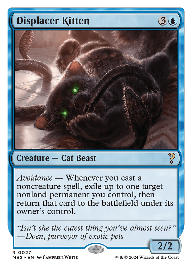 Displacer Kitten (White Border) [Mystery Booster 2] | Card Merchant Takapuna