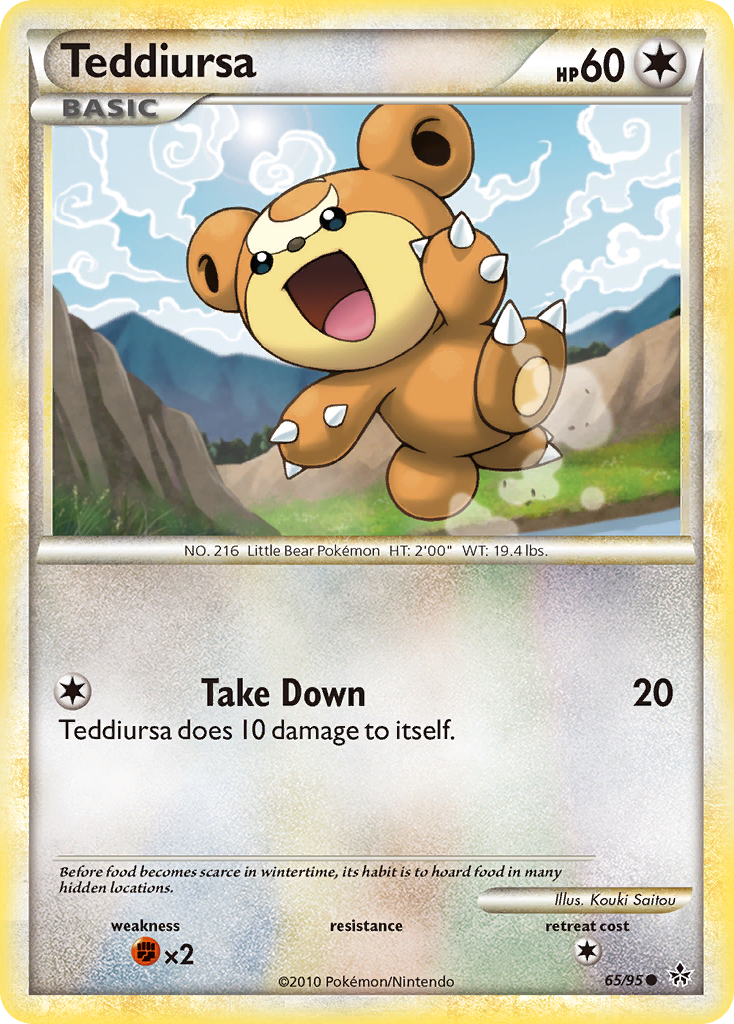 Teddiursa (65/95) [HeartGold & SoulSilver: Unleashed] | Card Merchant Takapuna