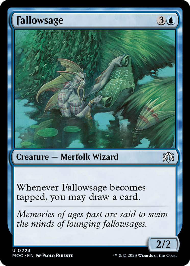 Fallowsage [March of the Machine Commander] | Card Merchant Takapuna