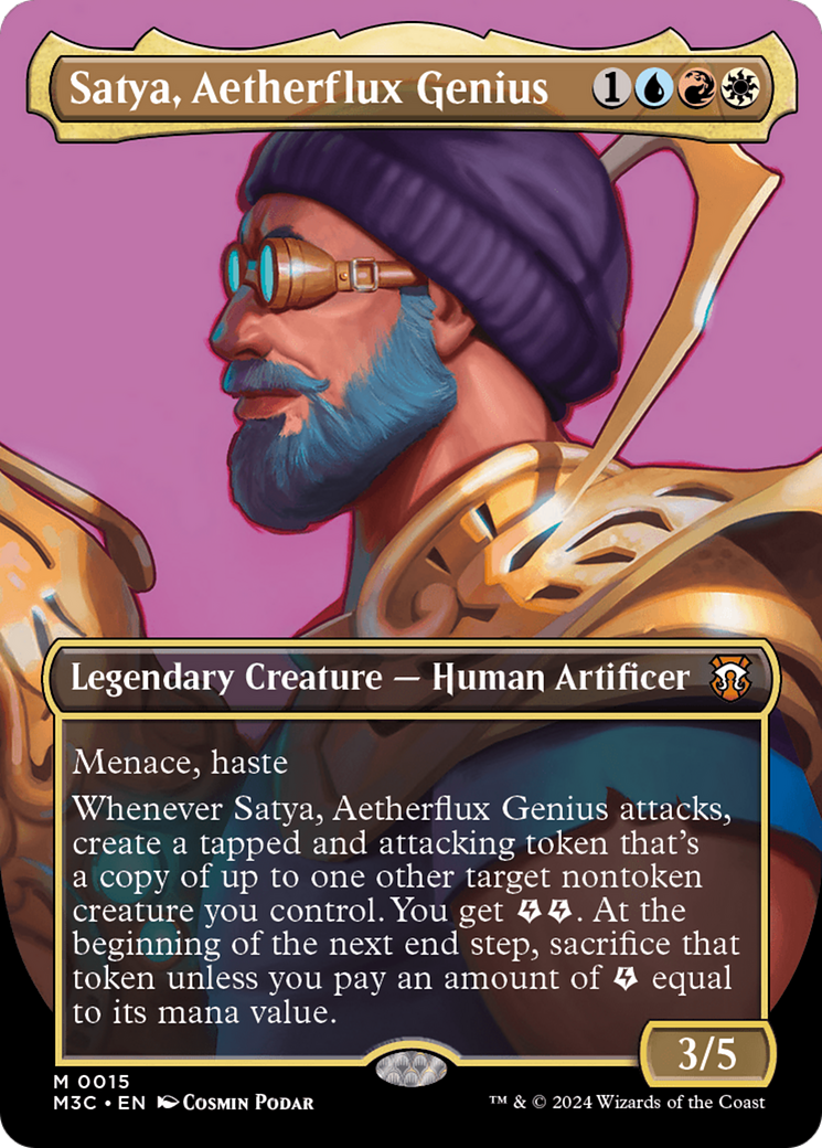 Satya, Aetherflux Genius (Borderless) [Modern Horizons 3 Commander] | Card Merchant Takapuna