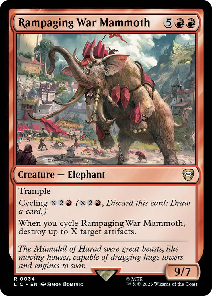 Rampaging War Mammoth [The Lord of the Rings: Tales of Middle-Earth Commander] | Card Merchant Takapuna