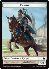 Human // Knight Double-Sided Token [Foundations Tokens] | Card Merchant Takapuna