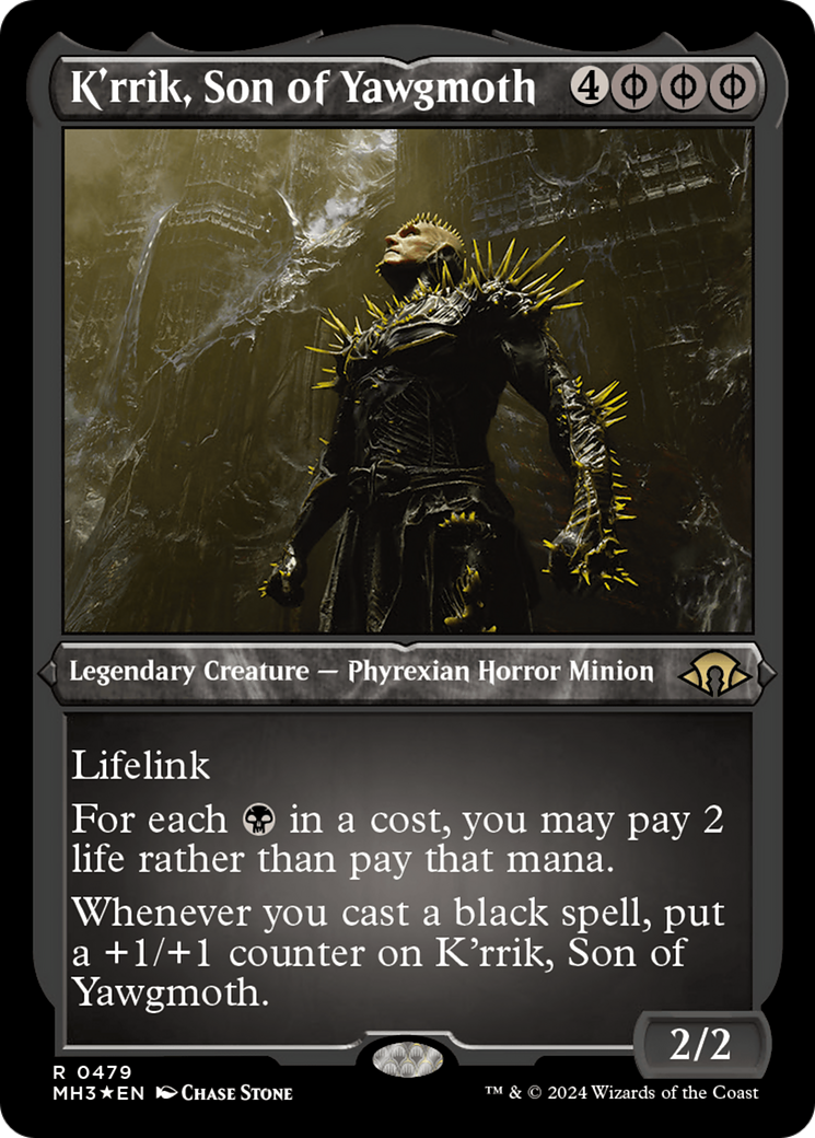 K'rrik, Son of Yawgmoth (Foil Etched) [Modern Horizons 3] | Card Merchant Takapuna