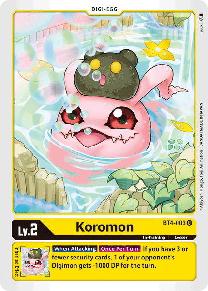 Koromon [BT4-003] [Great Legend] | Card Merchant Takapuna