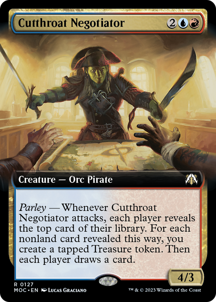 Cutthroat Negotiator (Extended Art) [March of the Machine Commander] | Card Merchant Takapuna