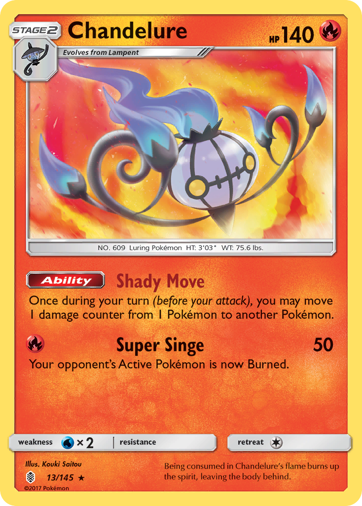 Chandelure (13/145) [Sun & Moon: Guardians Rising] | Card Merchant Takapuna