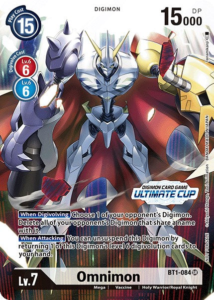 Omnimon [BT1-084] (April Ultimate Cup 2022) [Release Special Booster Promos] | Card Merchant Takapuna