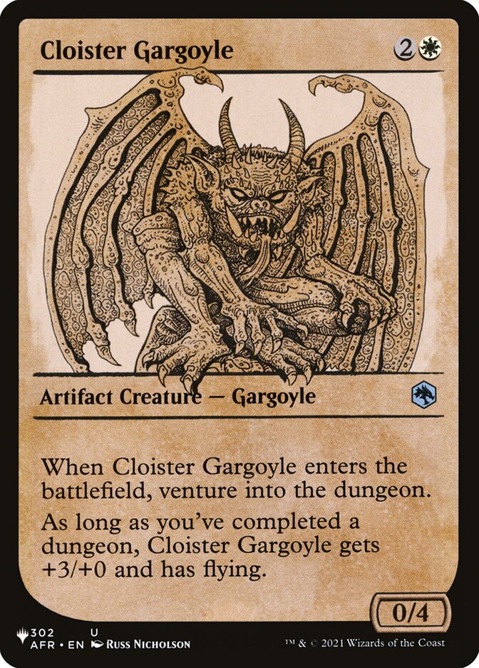 Cloister Gargoyle (Showcase) [The List] | Card Merchant Takapuna