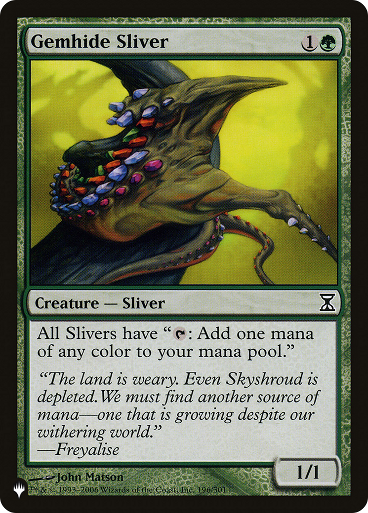 Gemhide Sliver [The List Reprints] | Card Merchant Takapuna