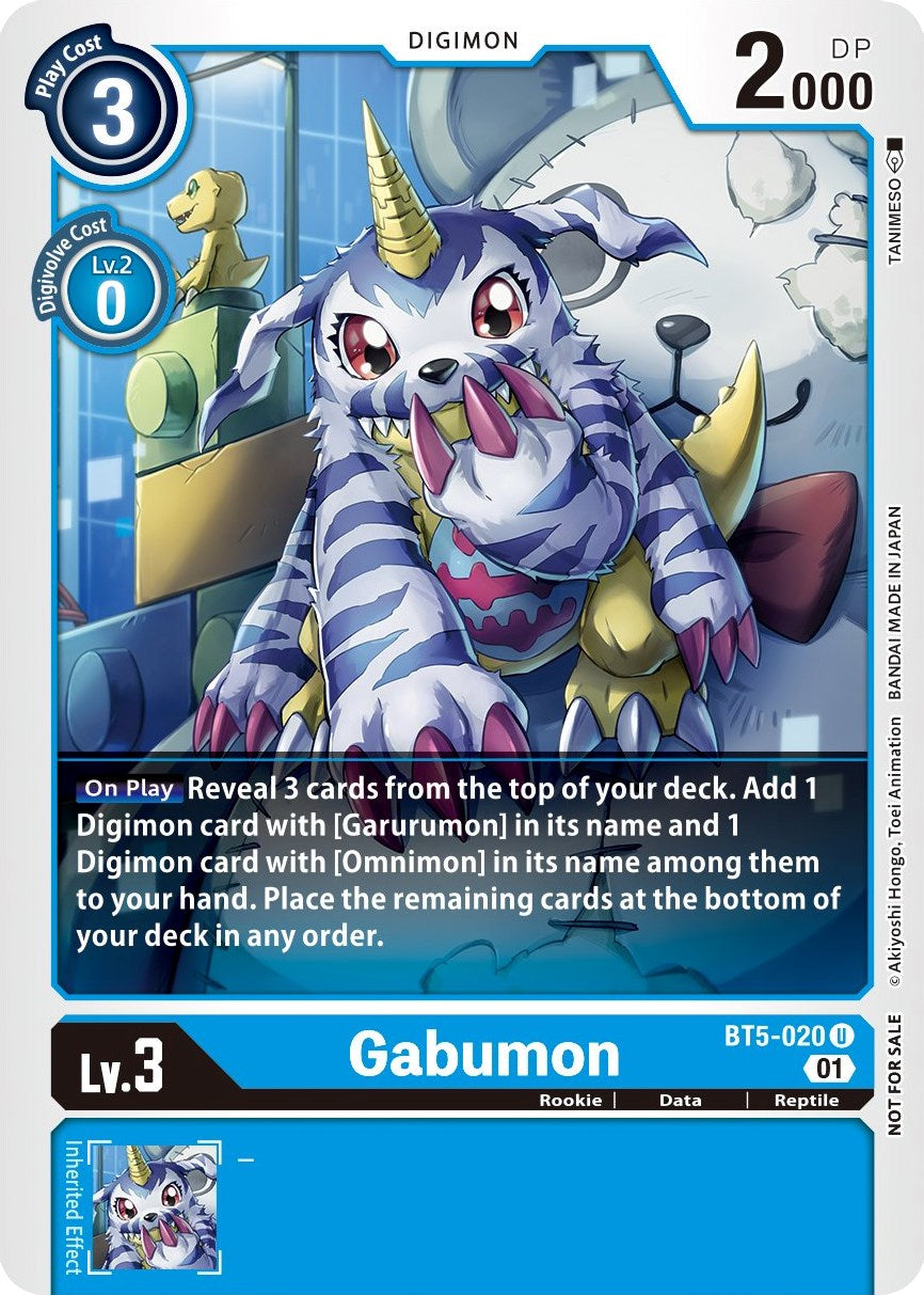 Gabumon [BT5-020] (Winner Pack New Awakening) [Battle of Omni] | Card Merchant Takapuna