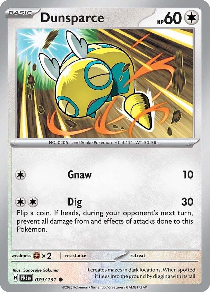 Dunsparce (079/131) [Scarlet & Violet: Prismatic Evolutions] | Card Merchant Takapuna