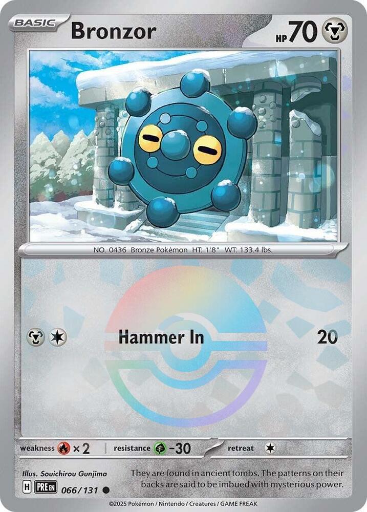 Bronzor (066/131) (Poke Ball Pattern) [Scarlet & Violet: Prismatic Evolutions] | Card Merchant Takapuna