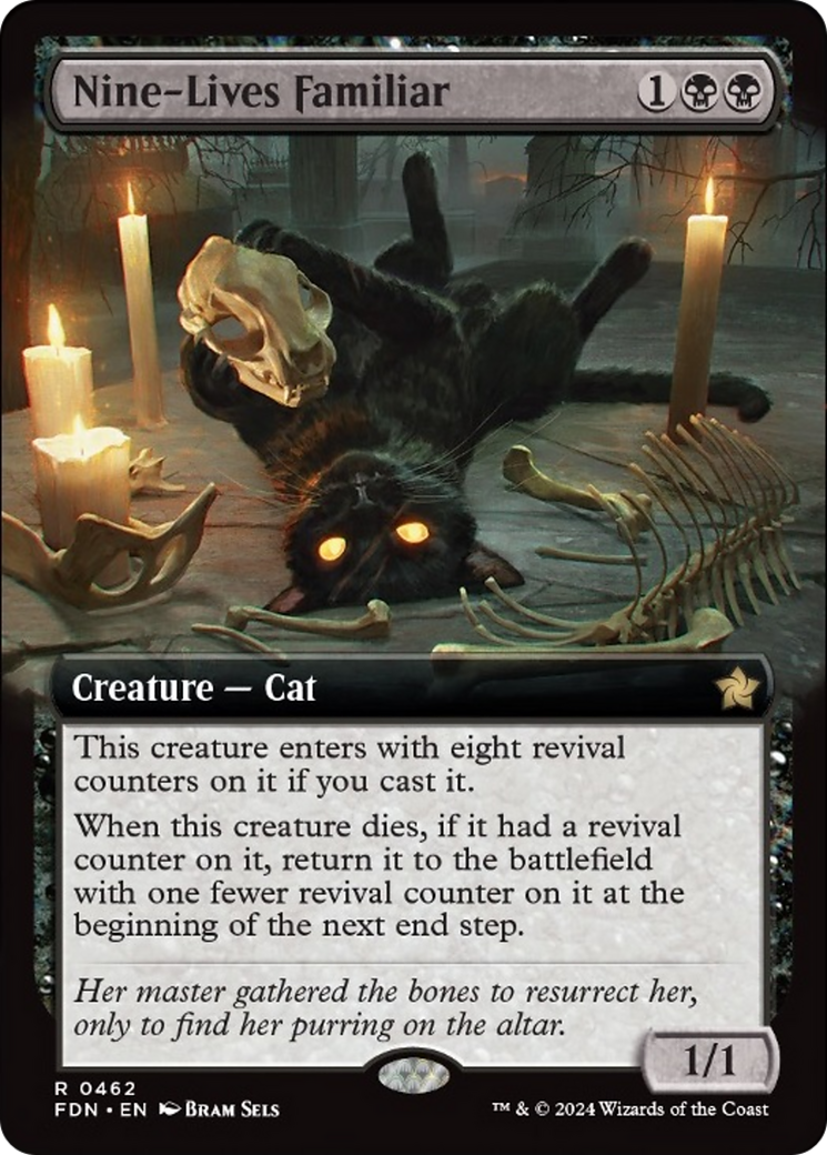 Nine-Lives Familiar (Extended Art) [Foundations] | Card Merchant Takapuna