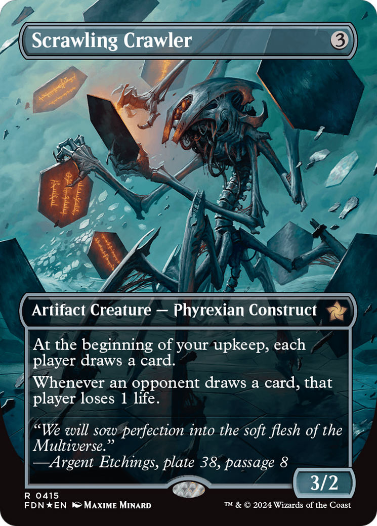 Scrawling Crawler (Borderless) (Mana Foil) [Foundations] | Card Merchant Takapuna