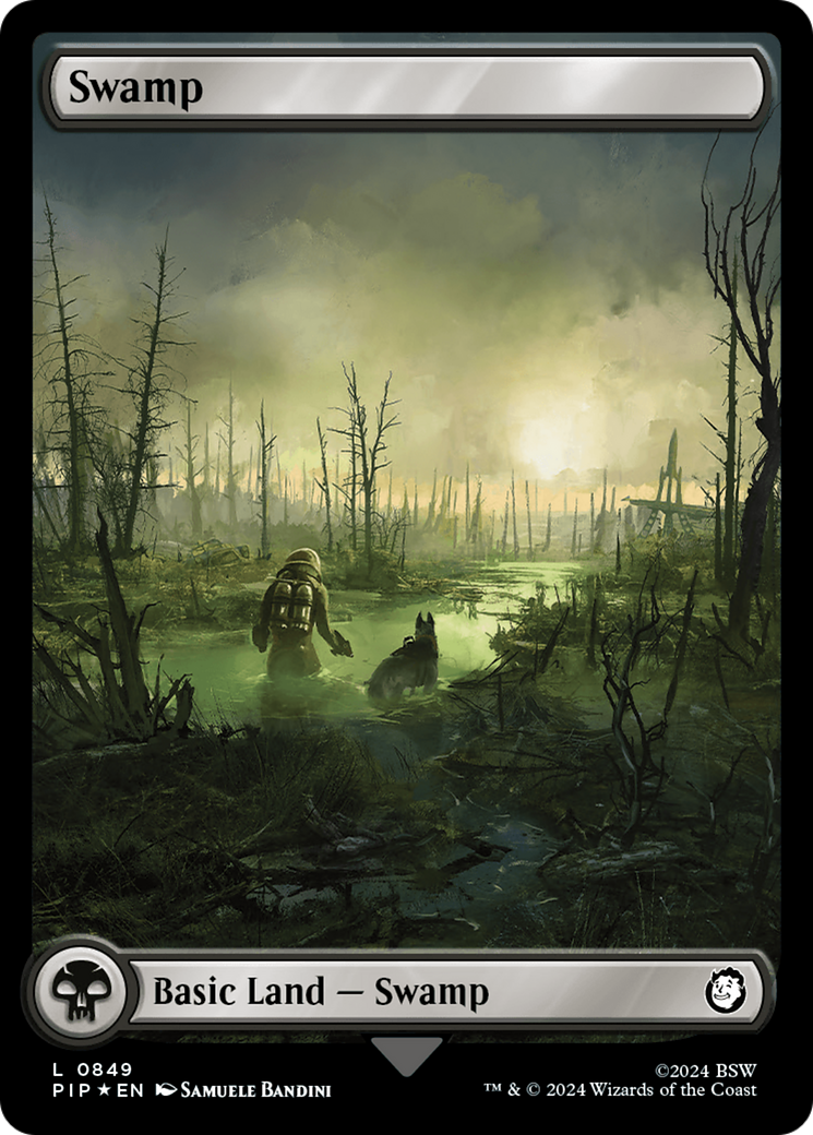 Swamp (0849) (Surge Foil) [Fallout] | Card Merchant Takapuna