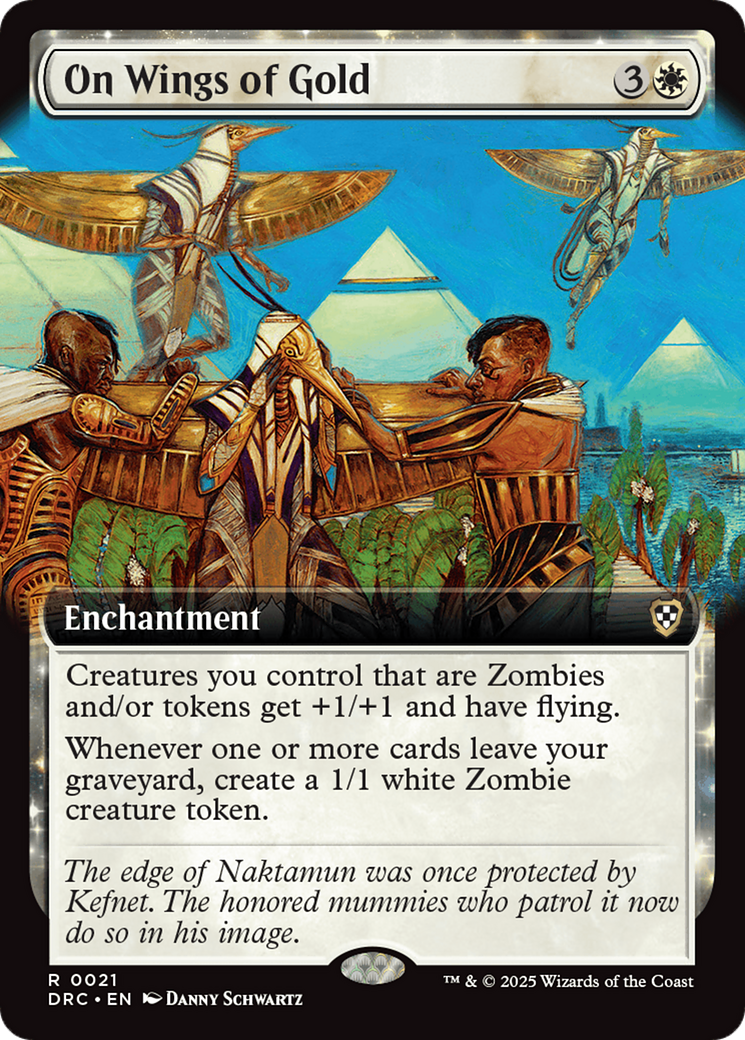 On Wings of Gold (Extended Art) [Aetherdrift Commander] | Card Merchant Takapuna