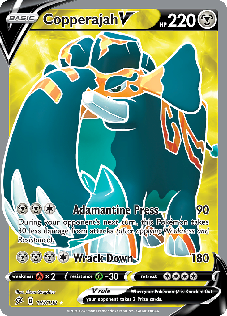 Copperajah V (187/192) [Sword & Shield: Rebel Clash] | Card Merchant Takapuna