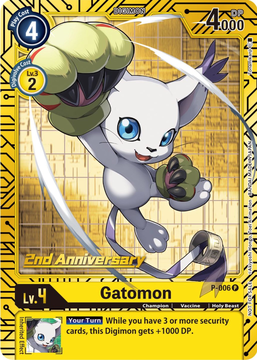 Gatomon [P-006] (2nd Anniversary Card Set) [Promotional Cards] | Card Merchant Takapuna