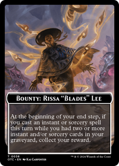 Bounty: Rissa "Blades" Lee // Bounty Rules Double-Sided Token [Outlaws of Thunder Junction Commander Tokens] | Card Merchant Takapuna