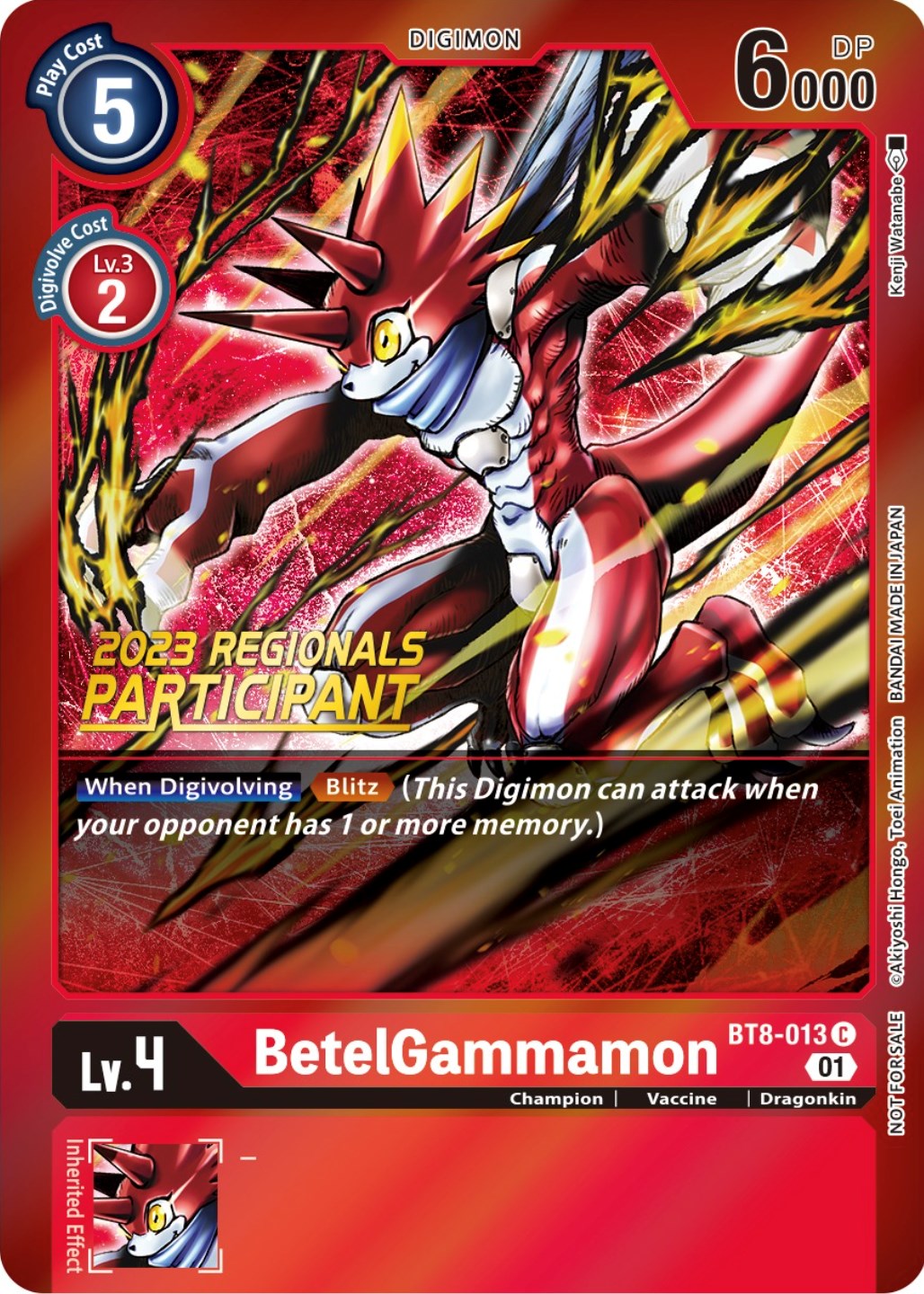 BetelGammamon [BT8-013] (2023 Regionals Participant) [New Awakening Promos] | Card Merchant Takapuna