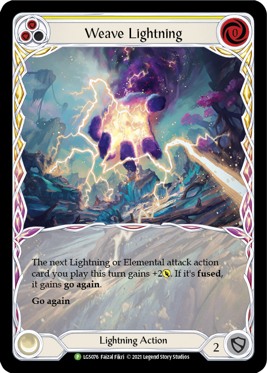 Weave Lightning (Yellow) [LGS076] (Promo)  Rainbow Foil | Card Merchant Takapuna